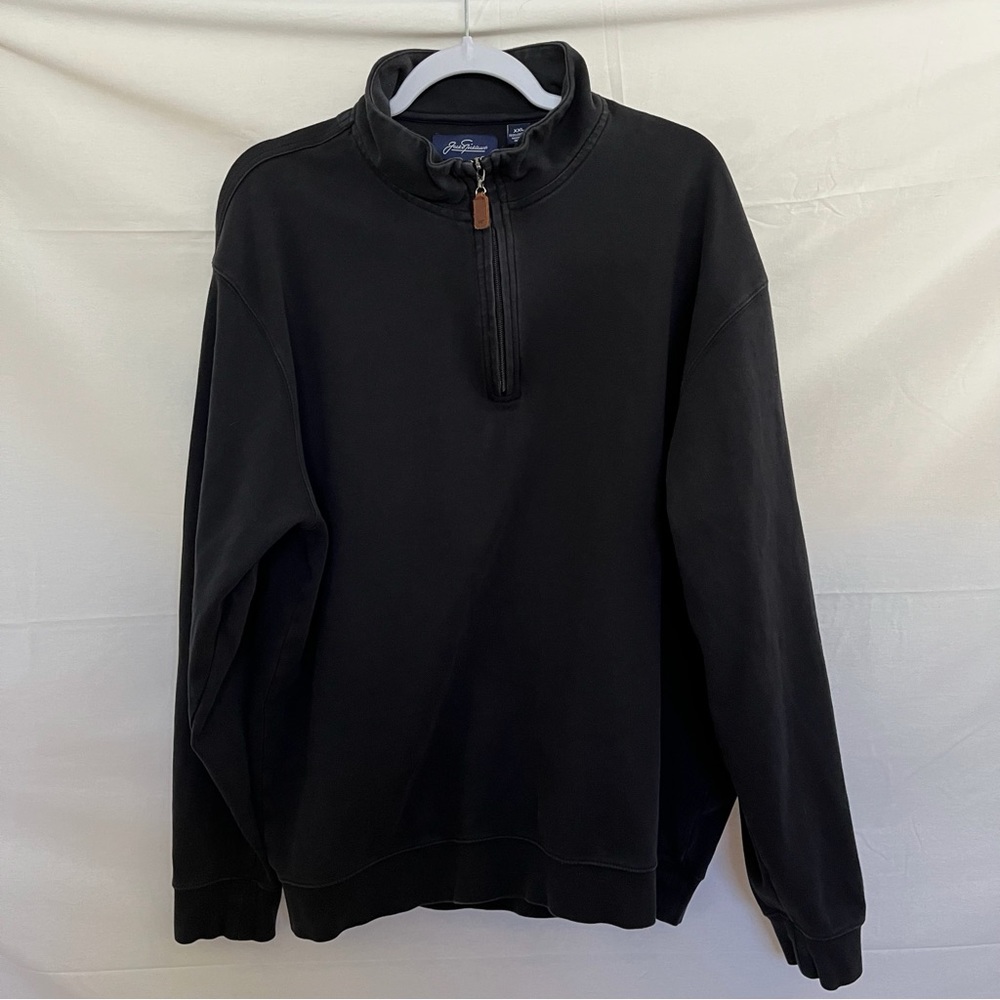 Jack Nicklaus Sportswear 1/4 Zip Long Sleeve Black Sweater Size XXL